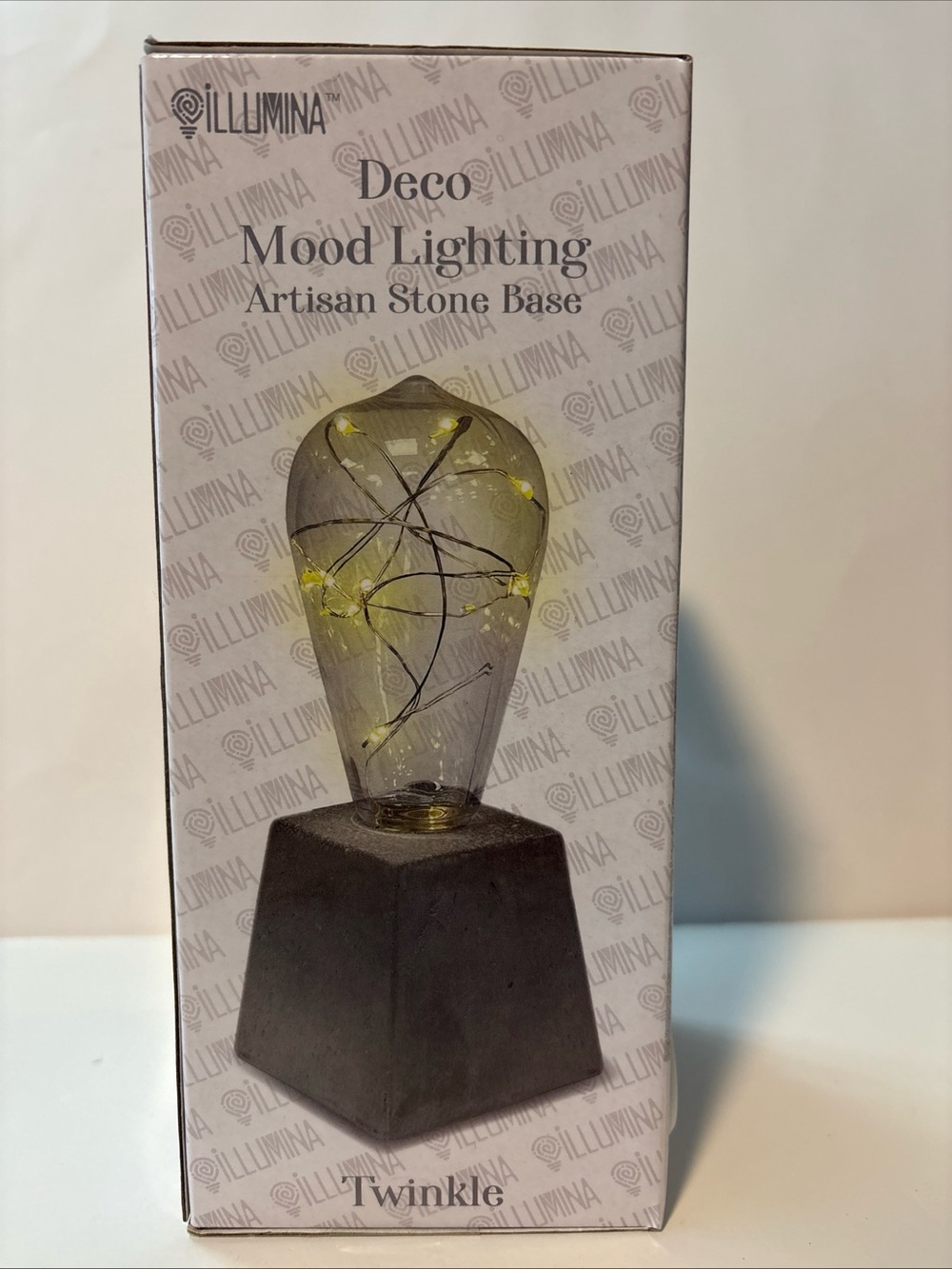 6" Illumina Deco Mood Lighting Light With Artisan Stone Base New